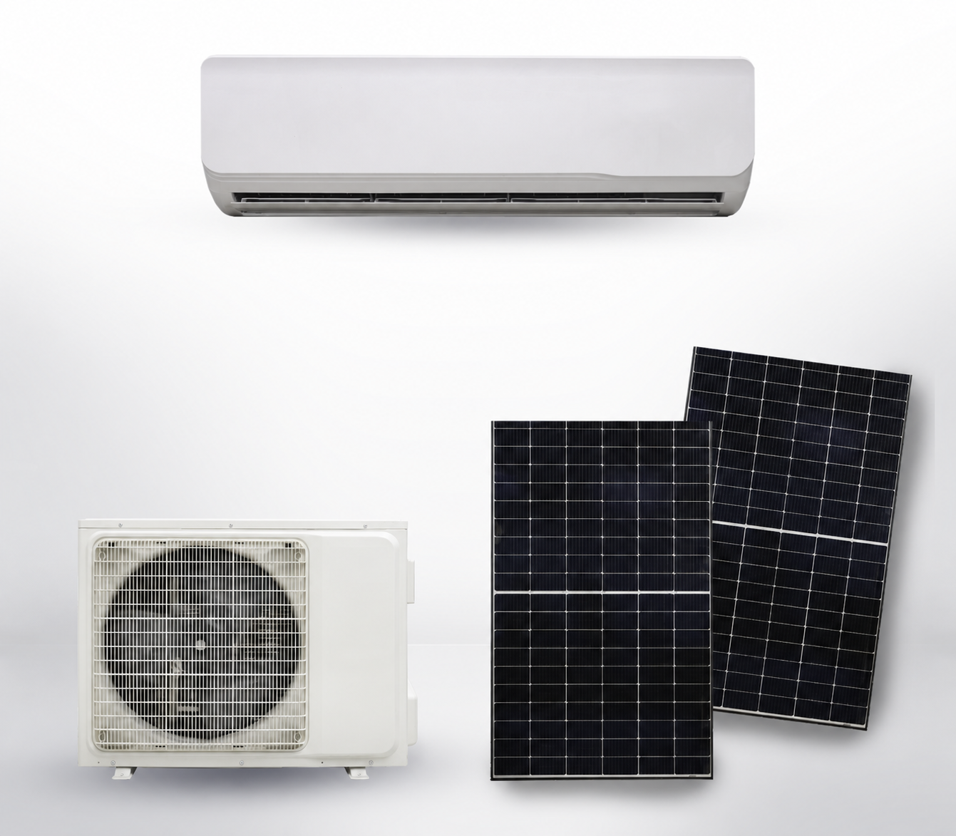 7 kW AC/DC hübriid õhksoojuspump koos päikesepaneelidega